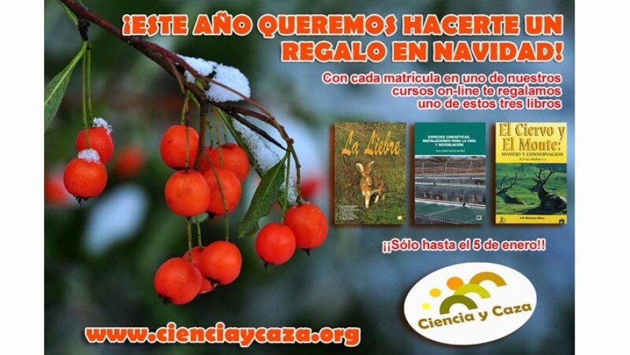 Promoción regalo libros Ciencia y Caza por Navidad